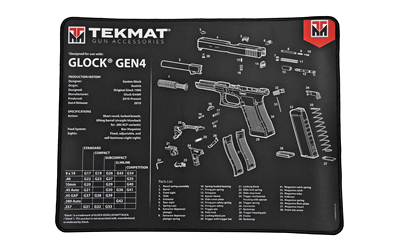 TekMat Ultra Premium Gun Cleaning Mat For Glock Gen 4, 15"x20", 15"X20", Includes Small Microfiber TekTowel TEK-R20-GLOCK-G4