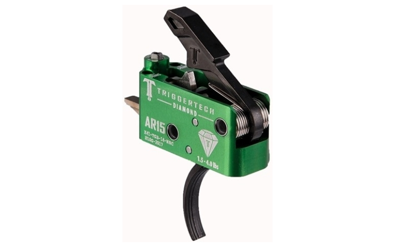 TriggerTech Ar diamond trigger single-stage curved green/black