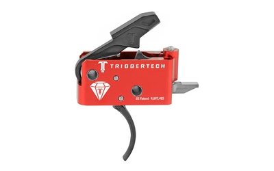 TriggerTech TriggerTech, Trigger, 1.5-4.0LB Pull Weight, Fits AR-15, Diamond Curved Trigger, Right Hand, Adjustable, Black Finish, Includes Installation Tools, Instructions Book, & TriggerTech Patch AR0-TRB-14-NNC