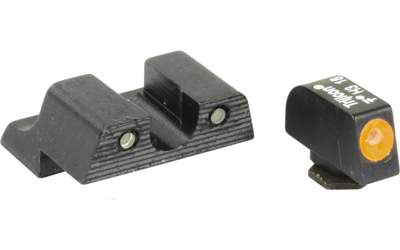 Trijicon HD Night Sight, Fits GLOCK 42/43/43X/48, Excludes MOS Models, Orange Outline GL113-C-600785