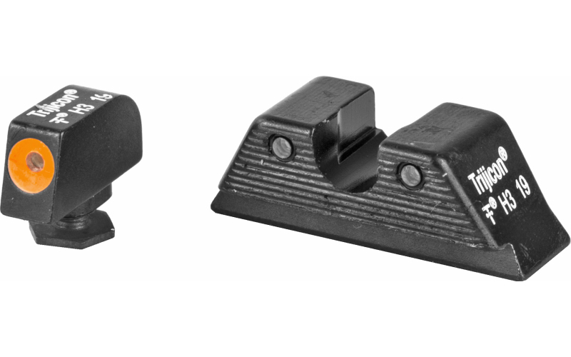 Trijicon HD Night Sights, Orange Front Outline, Fits Glock MOS 17/19/26/27/33/34 GL114-C-601089