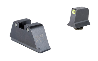 Trijicon Suppressor/Optic Height, Night Sights, Yellow Front with Black Rear & Green Lamps, Fits GLOCK 17/19/22/23/24/26/27/31/32/33/34/35/39 GL201-C-601135