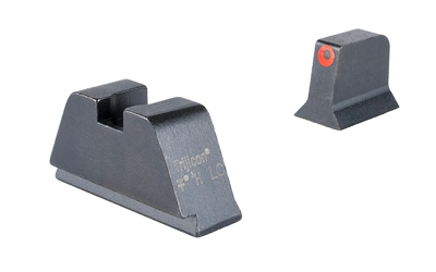 Trijicon Suppressor/Optic Height, Night Sights, Orange Front with Metal Rear & Green Lamps, Fits GLOCK 17/19/22/23/24/26/27/31/32/33/34/35/39 GL201-C-601138