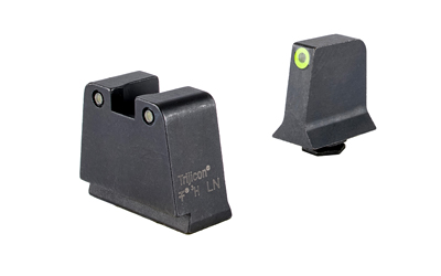 Trijicon Suppressor/Optic Height, Night Sights, Yellow Front with Black Rear & Green Lamps, Fits GLOCK 42/43/43X/48 GL243-C-601143