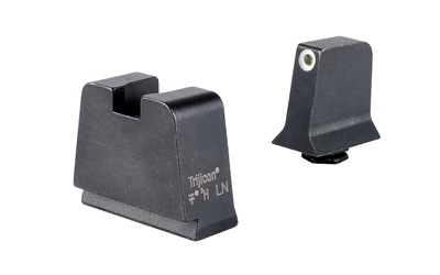 Trijicon Suppressor/Optic Height, Night Sights, White Front with Metal Rear & Green Lamps, Fits GLOCK 42/43/43X/48 GL243-C-601144
