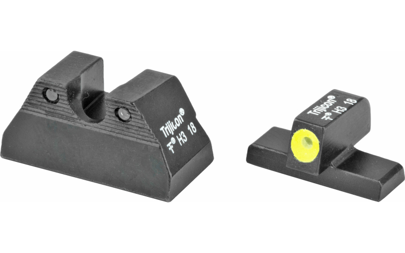 Trijicon HD Night Sights, Fits H&K USP Compact, Yellow Front, 3 Dot Green Tritium HK108Y-600598