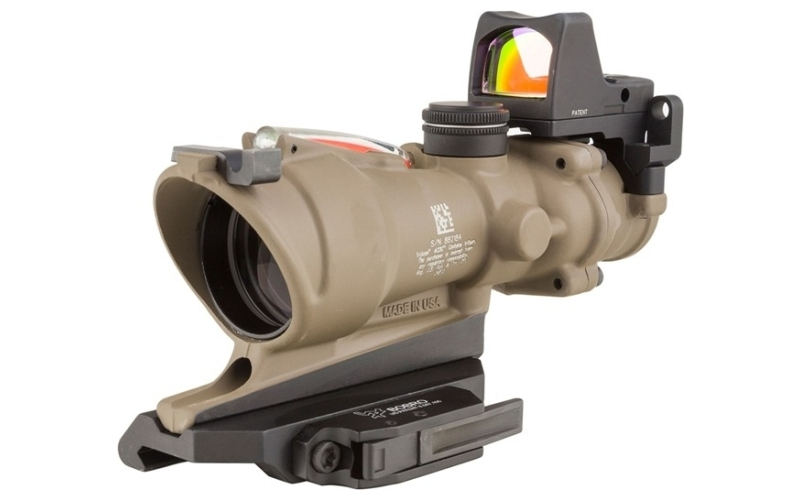 Trijicon Acog bac ecos 4x32mm fxd red crosshair fde w/qd mount & rmr