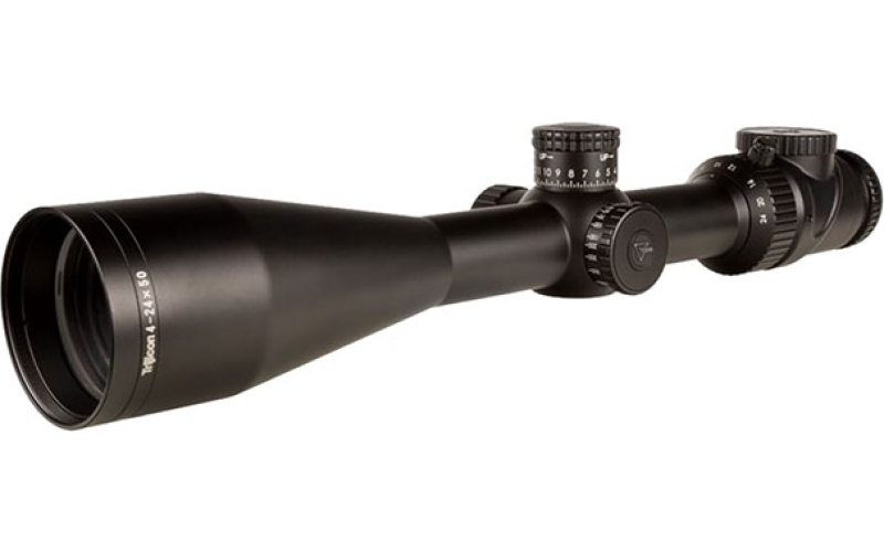 Trijicon Accupoint 4-24x50mm sfp illuminated green triangle post blk