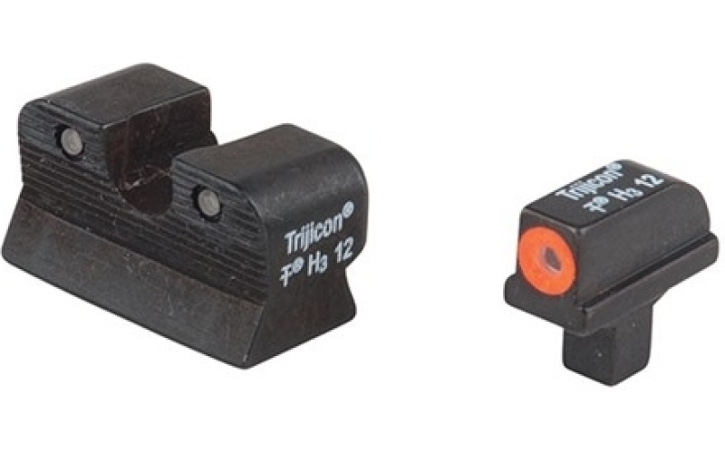 Trijicon 1911 colt cut hd night sight set orange front outline