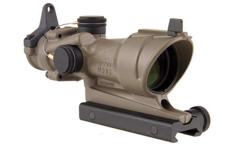 Trijicon ACOG Rifle Scope, 4X 32, Amber Crosshair .223 Reticle, Center Illuminated, w/BUIS & TA51 Mount-CK-FDE, Dark Earth TA01-D-100319