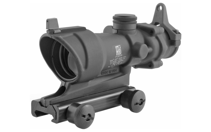 Trijicon ACOG Rifle Scope, 4X32, .308 Amber Center Illumination for M4A1, Flat Top Adapter, Backup Iron Sights and Dust Cover TA01NSN-308