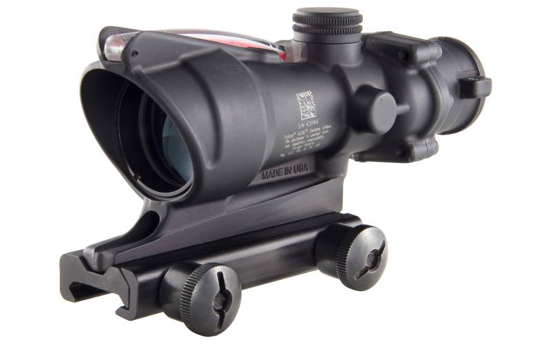 Trijicon ACOG Rifle Scope, 4X32mm, Red Chevron Reticle, Includes Flattop Mount, Matte Finish TA31F