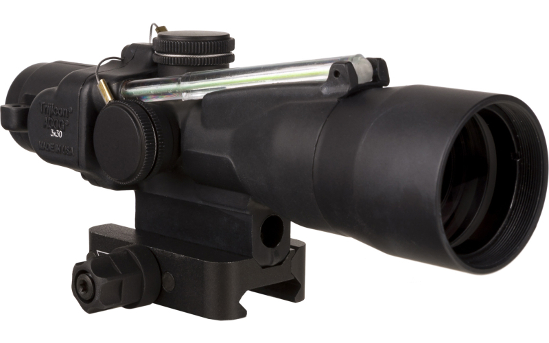 Trijicon ACOG, 3X30mm, Dual Illuminated Green Chevron .233/62 Grain, Includes Q-LOC Mount, Matte Finish, Black TA33-C-400371