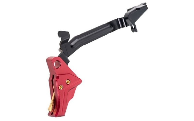 Tyrant Designs, Cnc Llc Itts trigger w/trigger bar for glock g3/g4 red/gold screw