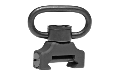 TROY Industries QD360, QD Sling Mount with Swivel, 360 Degree Push Button, Black Finish, Fits Battlerail SMOU-PBS-00BT-00