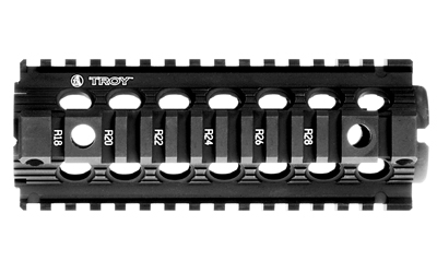 TROY Industries Battle Rail MRF, 7", Fits AR-15, Carbine Length, Drop-In, 2-Piece Quad Rail, Black Finish SRAI-MRF-D7BT-00