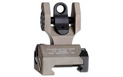 TROY Industries BattleSight, Folding Rear Sight, Flat Dark Earth Finish SSIG-FBS-R0FT-00