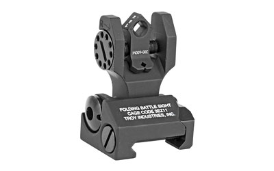 TROY Industries BattleSight, Rear Folding Sight, Di-Optic Aperture, Tritium, Picatinny, Black Finish SSIG-FBS-TTBT-00