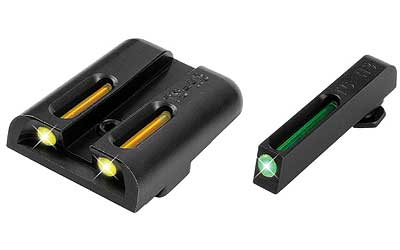 TRUGLO Brite-Site Tritium/Fiber Optic Sight, Fits Glock 17/17L/19/22/23/24/26/27/33/34/35/38/39, Green and Yellow TG-TG131GT1Y