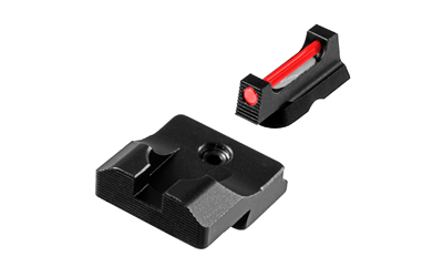 TRUGLO Fiber Optic Pro, Sight Set, For S&W M&P, Black Rear Sight and Red Front TG-TG132MP