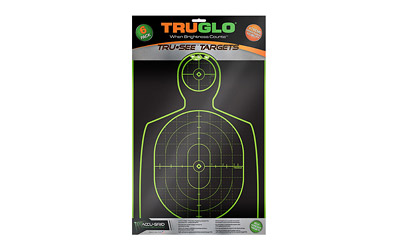 TRUGLO Tru-See, Target, 12"x18", Handgun, Green, Self-adhesive, 6 Targets TG-TG13A6