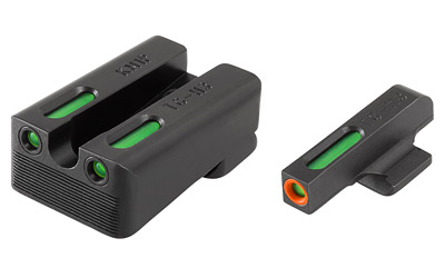 TRUGLO Brite-Site TFX Pro, Sight, Fits Kimber 1911 Models with Fixed Sights, Tritium/Fiber-Optic, Day/Night Sight, 24/7 Brightness, Orange Ring on Front Sight TG-TG13KM1PC