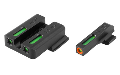 TRUGLO Brite-Site TFX Pro, Tritium/Fiber-Optic Sight, Fits S&W M&P SHIELD, Day/Night Sight, 24/7 Brightness, Orange Ring on Front Sight TG-TG13MP1PC