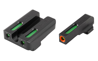 TRUGLO Brite-Site TFX Pro, Sight, Fits Sig #6 Front/#8 Rear, Tritium/Fiber-Optic, Day/Night Sight, 24/7 Brightness, Orange Ring on Front Sight TG-TG13SG2PC