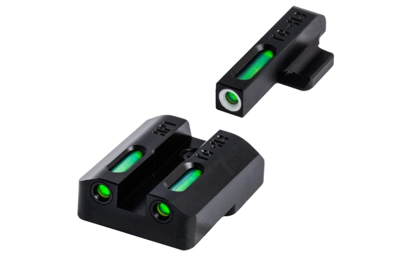 TRUGLO TFX Brite Site, Day/Night Sight Set For Sig P365, Front Sight Color Green W/ White Focus Lock Ring, Rear Sight Color Green,  Glows In The Dark No Batteries Or Light Exposure Required TG-TG13SG4A