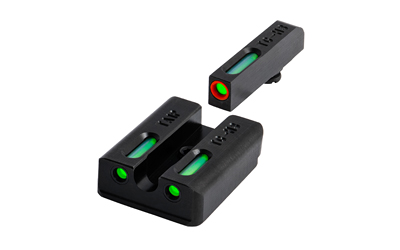 TRUGLO TFX Pro, Sight Set, Fits Taurus Millenium/Slim, Tritium/Fiber-Optic, Day/Night Sight, 24/7 Brightness, Orange Ring on Front Sight TG-TG13TA2PC