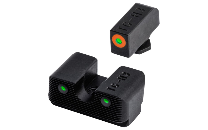 TRUGLO Tritium Pro Brite Site Day/Night Sight Set Fits Glock 20/21/25/29/30/31/32/37/40/41, Front Sight Color Green W/ Orange Focus Lock Ring, Rear Sight Green, Glows In The Dark No Batteries Or Light Exposure Required TG-TG231G2C