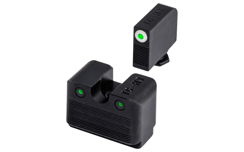 TRUGLO Tritium Pro Brite Site Day / Night Sight Set Fits Glock M.O.S., High, Front Sight Color Green W/ Orange Focus Lock Ring, Rear Sight Green, Glows In The Dark No Batteries Or Light Exposure Required TG-TG231G2MW