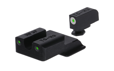 TRUGLO Tritium Pro, Sight Set, For S&W EZ 380, Green Tritium, White Ring on Front Sight TG-TG231MP3W