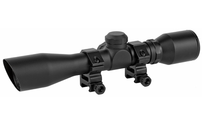 TRUGLO 4x32 Compact Scope Series, Strut 'N Rut Shotgun Scope, 4X32, 1", Diamond Shotgun Reticle, Waterproof, Fog Proof, Nitrogen Gas Filled, Rubber Eye Guard, 4" Eye Relief, Compact/Lightweight, Mounting Rings Included, Matte Black Finish TG-TG8504BD