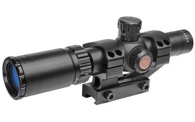 TRUGLO Tru-Brite 30 Series Rifle Scope, 1-4X24mm, Fully-Coated Lenses, Duplex Mil-Dot Reticle, Matte Black, 30mm, Pre-Calibrated .223 and .308 BDC Turrets, One-Piece Base TG-TG8514BT