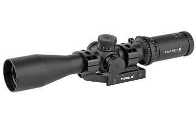 TRUGLO EMINUS Rifle Scope, 3-9X40mm, 30mm Main Tune T.P.R. (Illuminated TacPlex Reticle, APTUS-M1 1 Piece Base Throw Lever, Black Finish TG-TG8539TLR