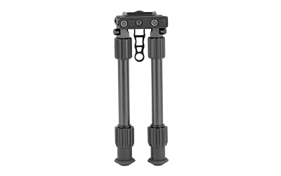 TRUGLO Tac-Pod Carbon Pro Bi-Pod, Carbon Fiber and Aluminum Construction W/ Rubber Feet, Pivoting Base and Rotating Design Allows For Ease Shooting Angle Adjustment, 9-13 Inch Leg Length, Includes Interchangeable M-Lok And Keymod Fittings For Installing To Slotted Handguards Or Chassis Systems TG-TG8905L