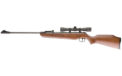 Umarex Air Hawk, .177 Pellet, 18.7" Barrel, Blue Finish, Wood Stock, w/4x32 Scope, Single Shot, 1000 Feet Per Second 2244001