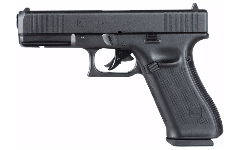 Umarex Glock 17, Semi-Automatic CO2 Air Pistol, 177 BB, 4.5" Barrel, 350 Feet Per Second, Matte Finish, Black, 20 Rounds 2255214