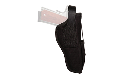 Uncle Mike's Cordura Hip Holster, With Pouch, Size 5, Fits Large Auto With 5" Barrel, Ambidextrous, Black MO70050