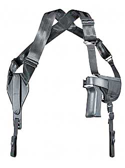 Uncle Mike's Horizontal Shoulder Holster, Size 5, Fits Large Auto With 5" Barrel, Ambidextrous, Black 87050