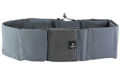 Unity Tactical Clutch Belt, Large, 37"-47" Waist, Elastic Construction, Gray CL-BLT-G-L