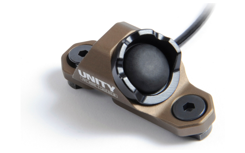 Unity Tactical Hot Button, Light Activation Switch, M-LOK, Compatible with MILSPEC Crane Laser Ports, Anodized Finish, Flat Dark Earth HBM-IF