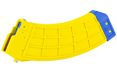 US Palm AK30 Banana Magazine, 7.62X39, 30Rd, Yellow, Fits AK-47, Stainless Steel Latch Cage, Comes With Banana Patch MA1196A