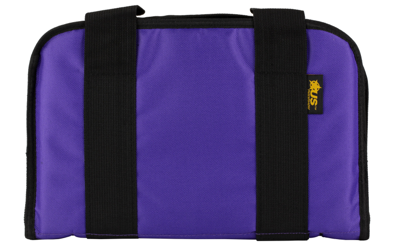 US PeaceKeeper Attache, Pistol Case, 12.5"x6.5", 600 Denier Polyester, Purple P21124