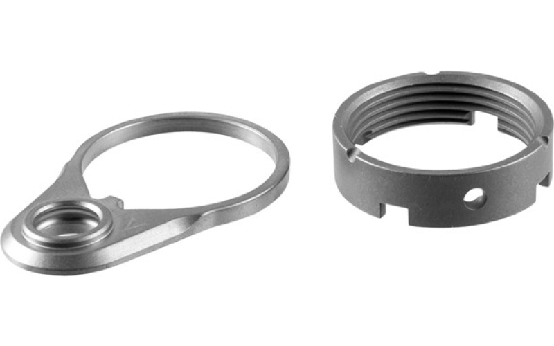 V Seven Weapon Systems Ar-15 qd endplate & castle nut combo ti raw