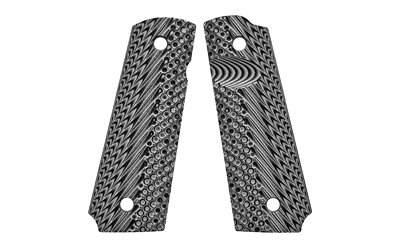 VZ Grips Operator II, Pistol Grips, Black/Gray Color, G10, Fits 1911, Full Size, Ambidextrous 12-06-1110-10-10-000