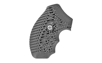 VZ Grips Operator II, Revolver Grips, Black/Gray Color, G10, Fits S&W J Frame Round Butt JFW-O2-BG