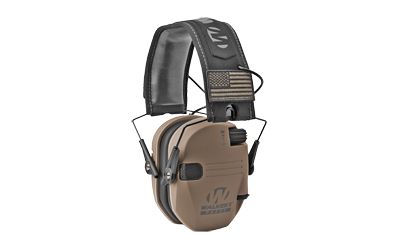 Walker's Razor, Electronic Earmuff, Flat Dark Earth, 1 Pair, Includes (2) Morale Patches GWP-RSEMPAT-FDE