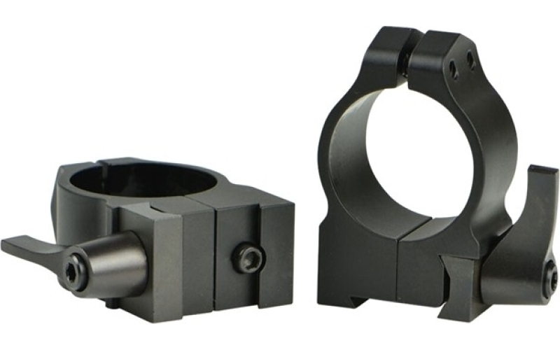 Warne Scope Mounts 30mm high (1.125'') 16mm dovetail rings, black